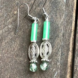 Aventurine Celtic Earrings.